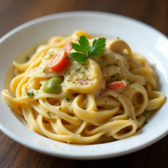 Chicken Primavera Alfredo
