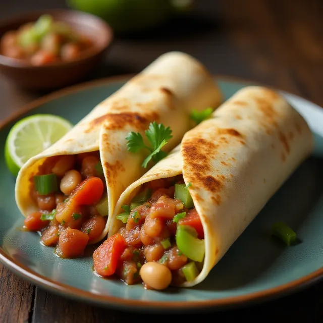 Appetizing Vegetarian Burritos