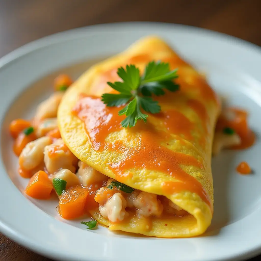 Keto Buffalo Chicken Omelette