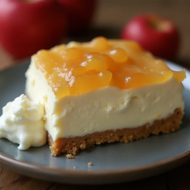 No-Bake Cheesecake with Cool Whip and Apples