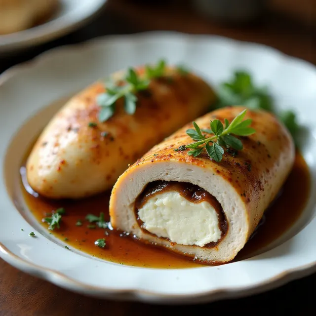 Balsamic Goat Cheese Stuffed Chicken Breasts