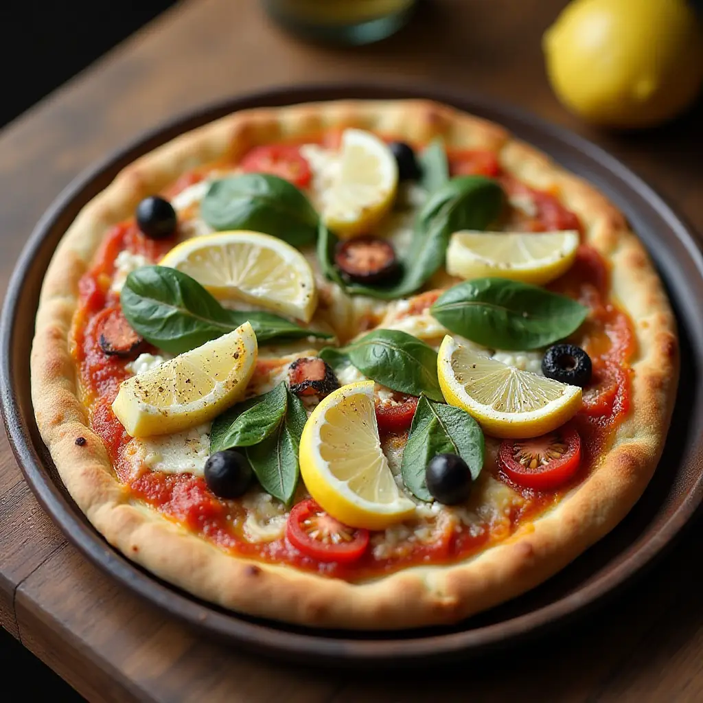 Feta and Sardine Flatbread