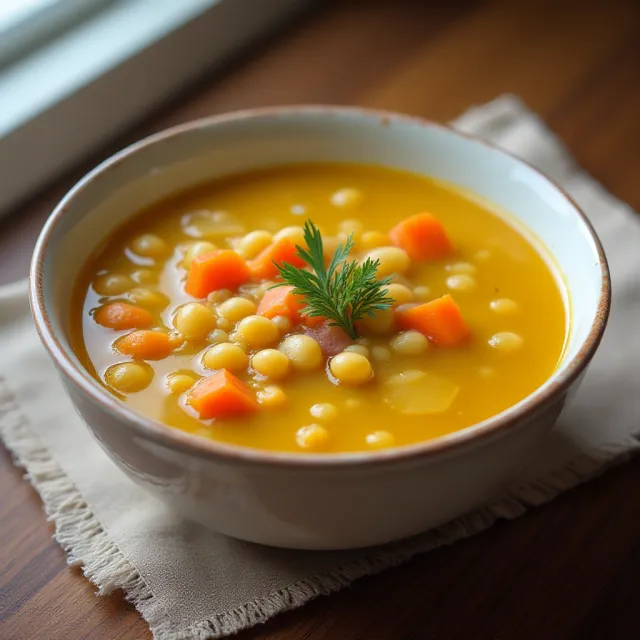 Canadian Yellow Split Pea Soup with Ham