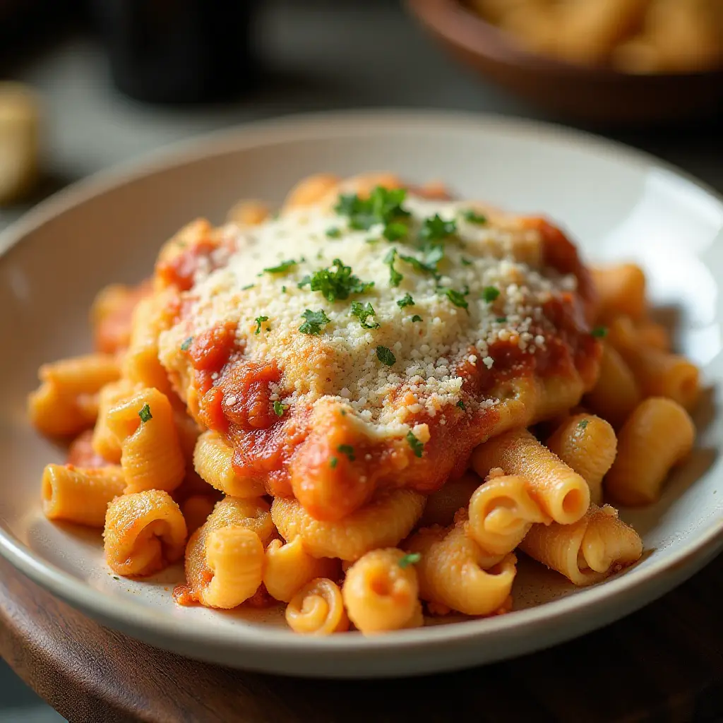 Chicken Parmesan Pasta Casserole