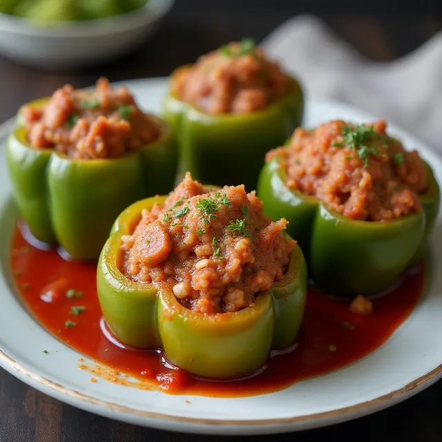 Lamb Feta Peppers