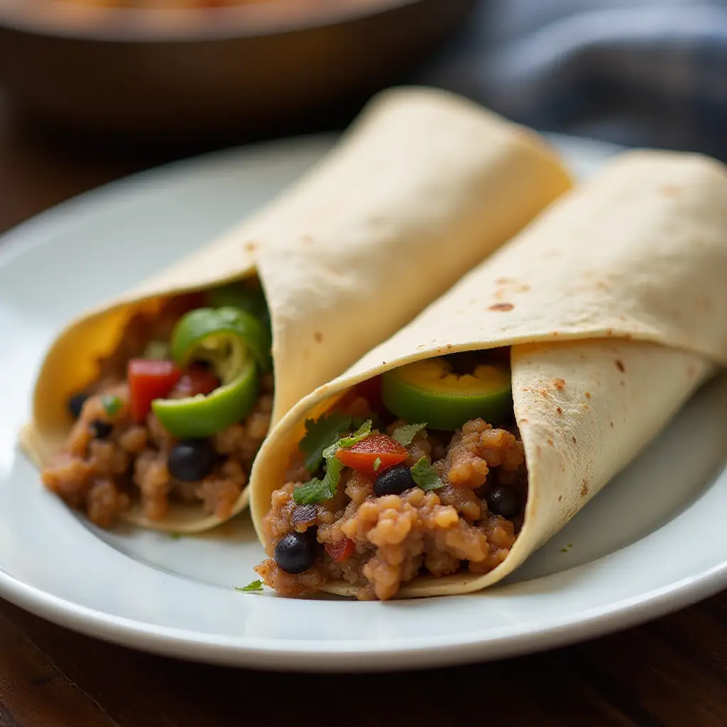 Mexican Black Bean and Turkey Wraps