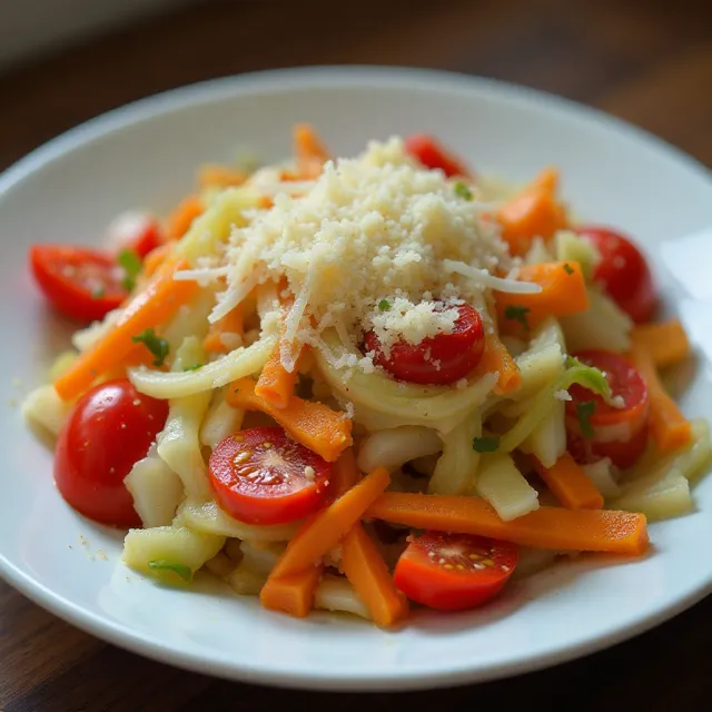 Salata Ma Jibna (Salad with Parmesan Cheese)
