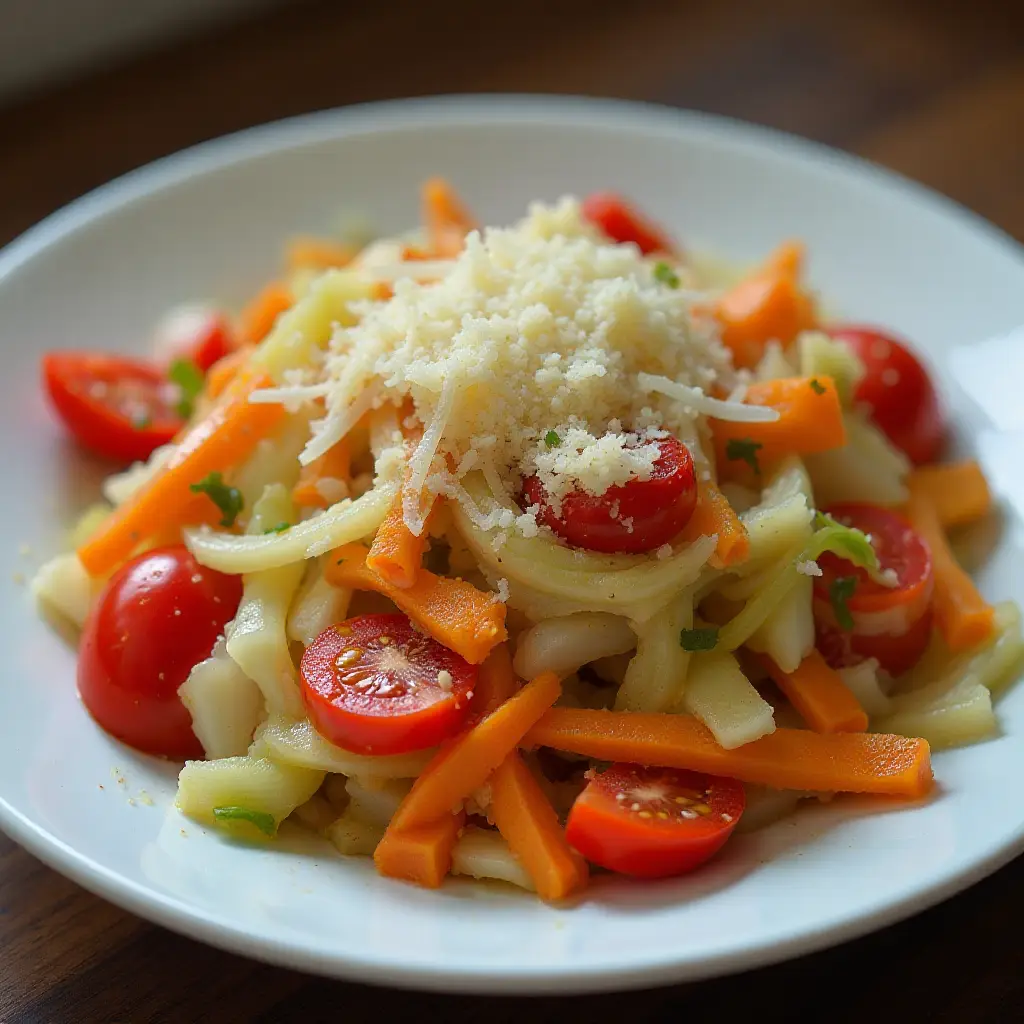 Salata Ma Jibna (Salad with Parmesan Cheese)