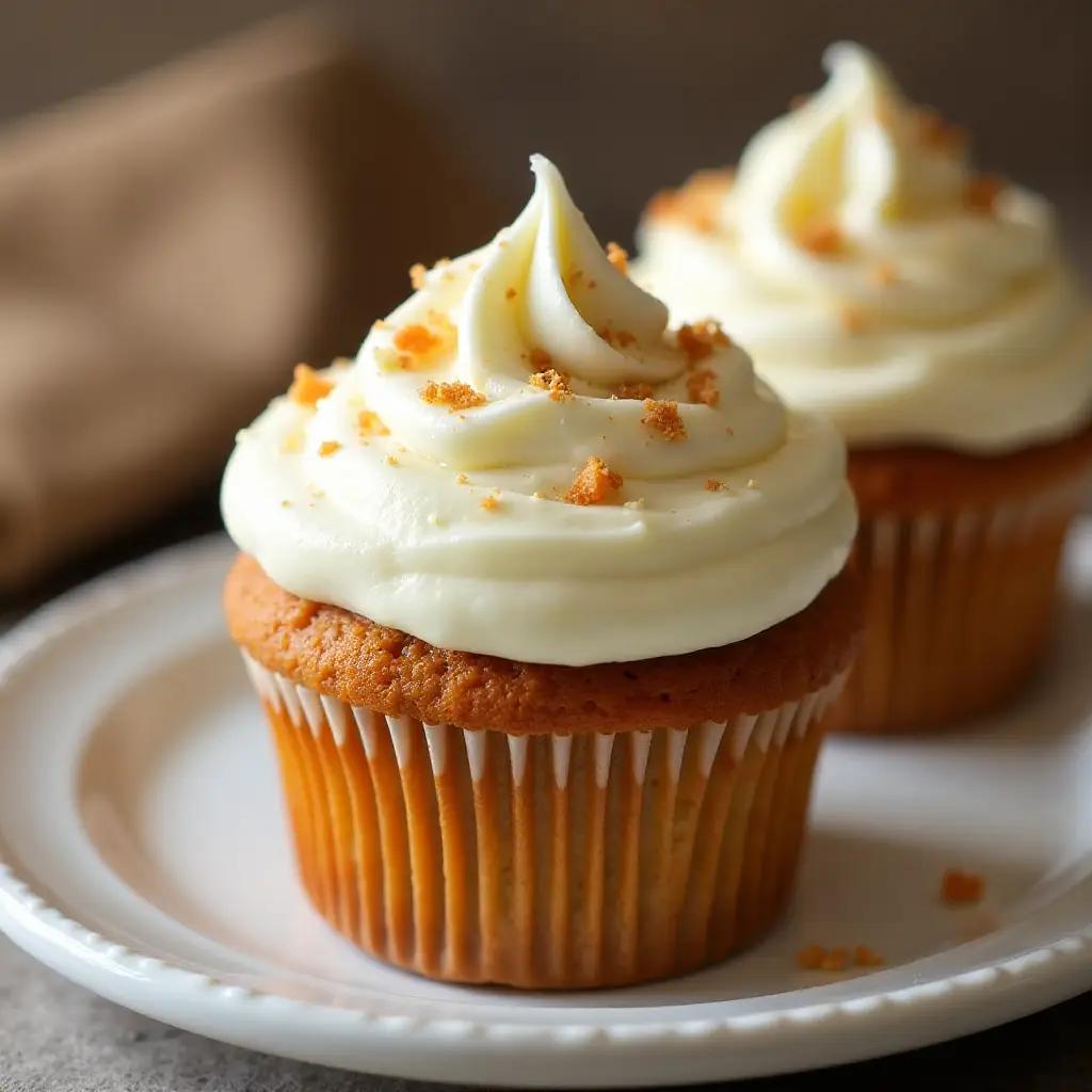 Carrot Cupcakes with White Chocolate Cream Cheese Icing
