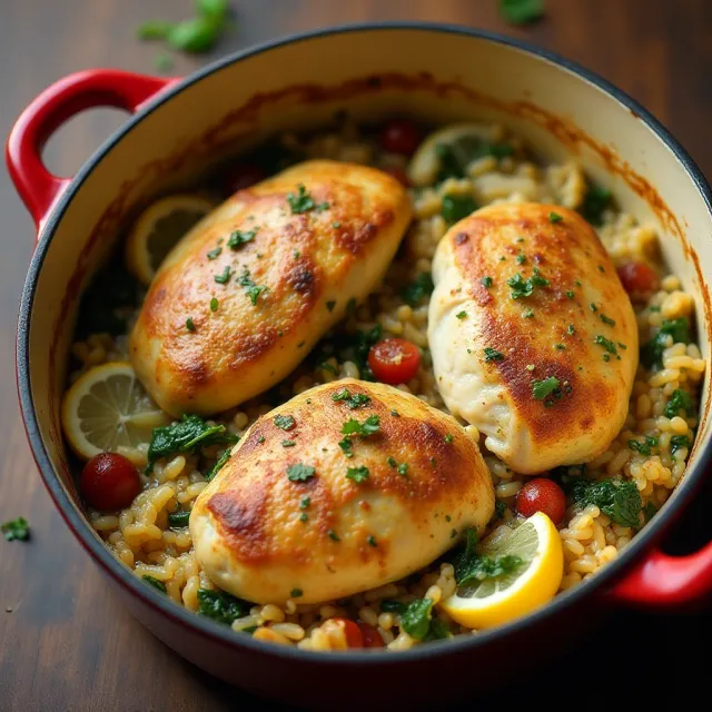 Chicken and Orzo Bake