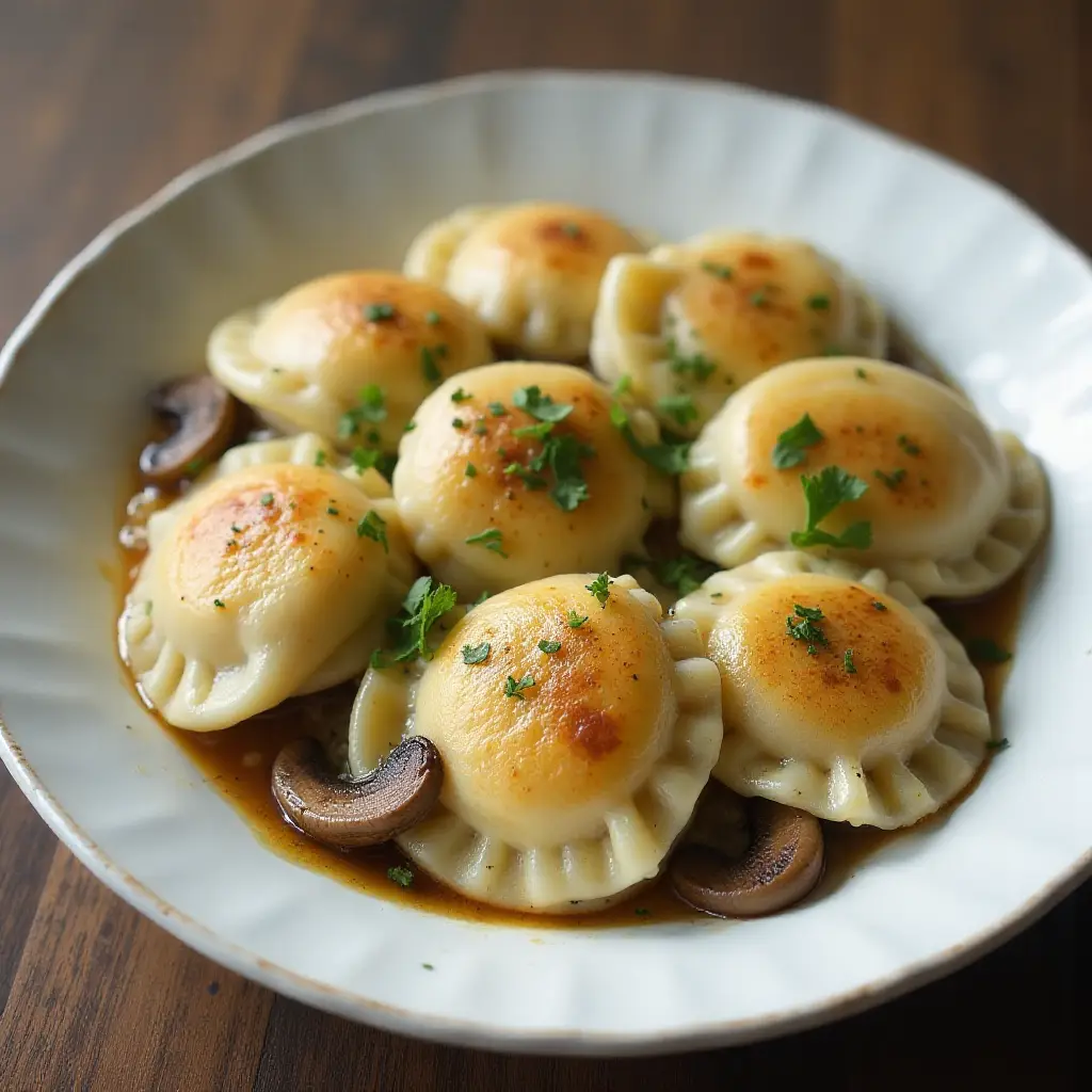 Vareniki (Pierogi) with Potatoes and Mushrooms