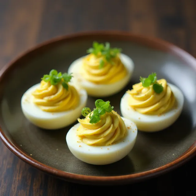 Japanese Wasabi Deviled Eggs