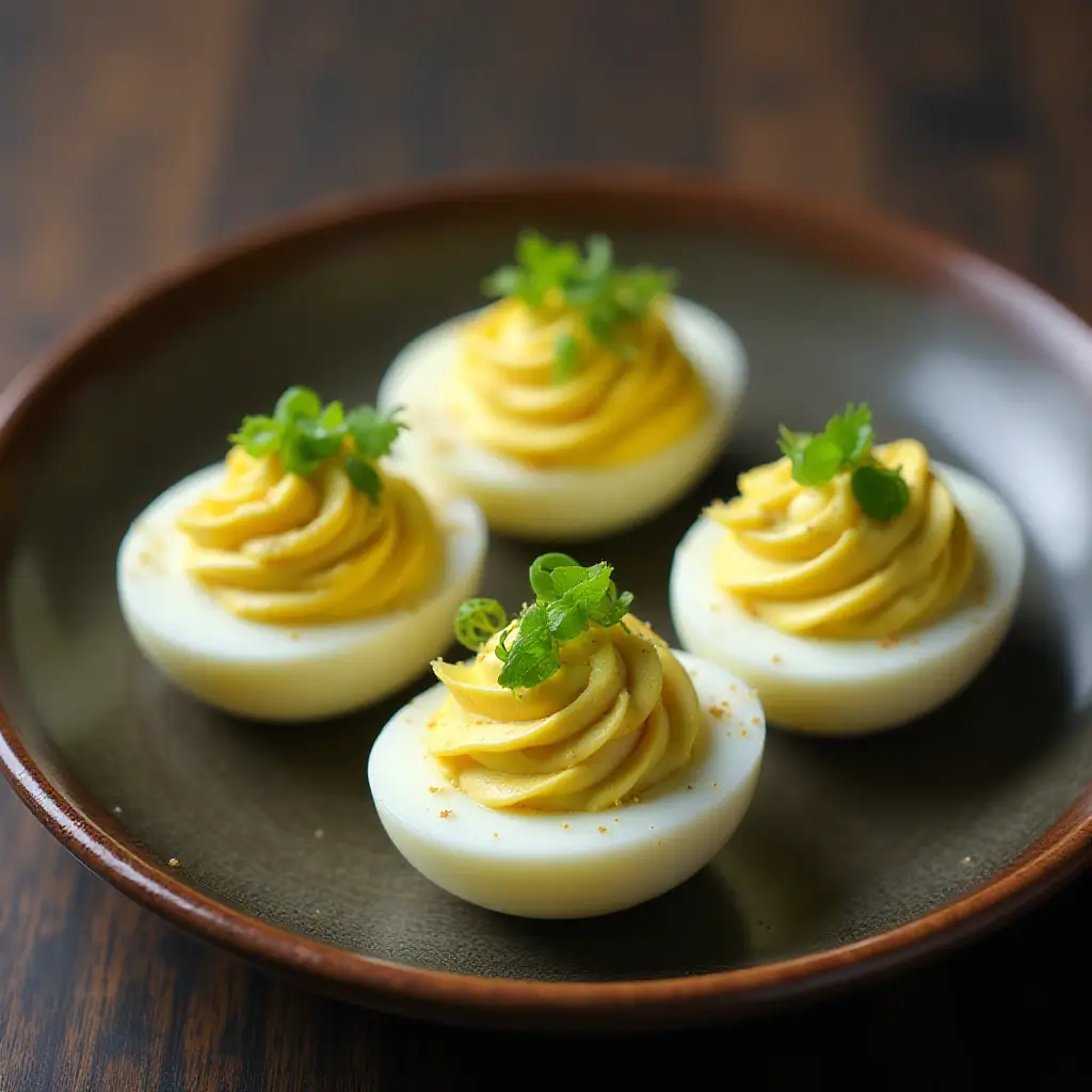 Japanese Wasabi Deviled Eggs