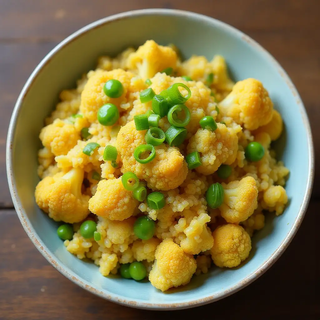 Curried Quinoa and Cauliflower