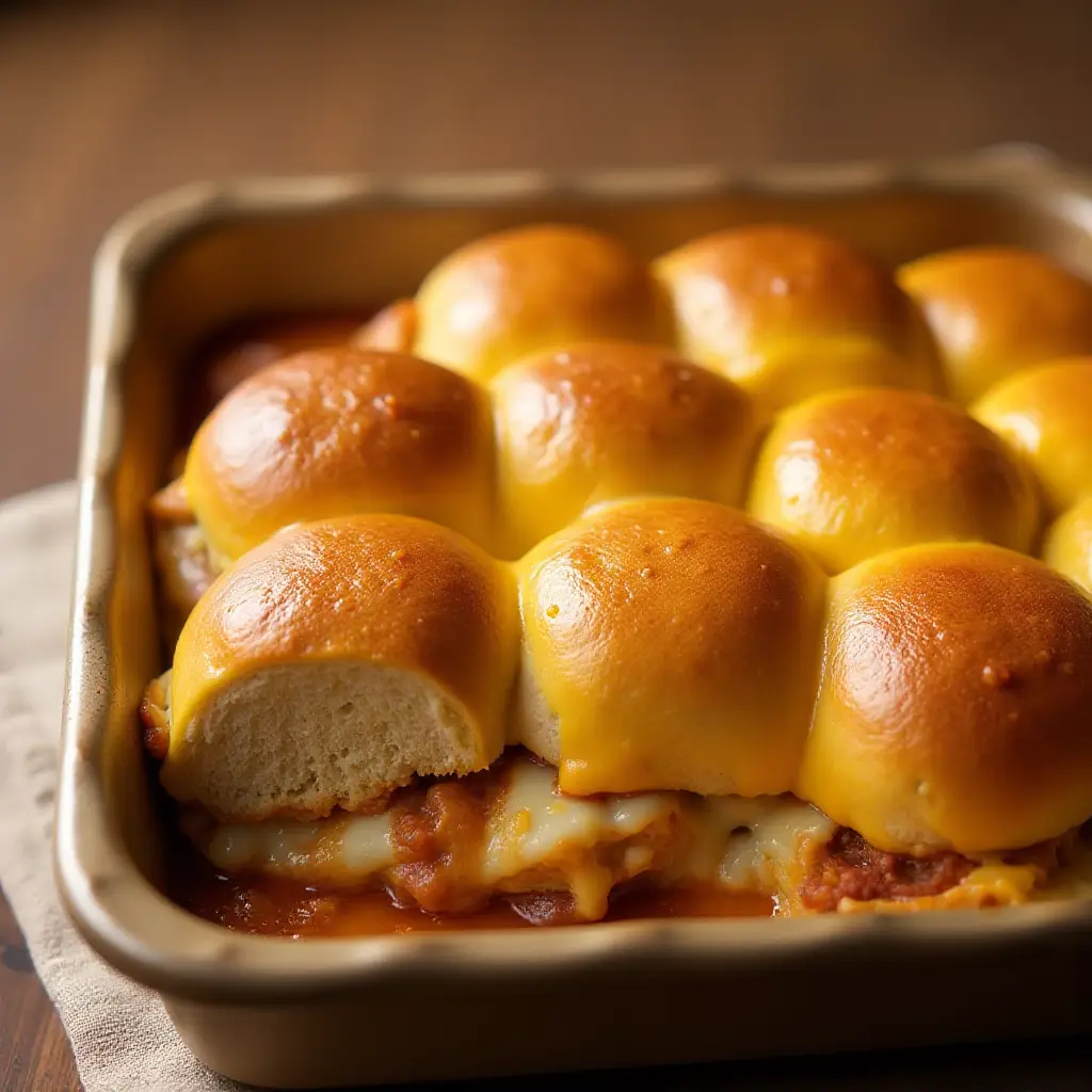 Cheesy Roast Beef Sliders