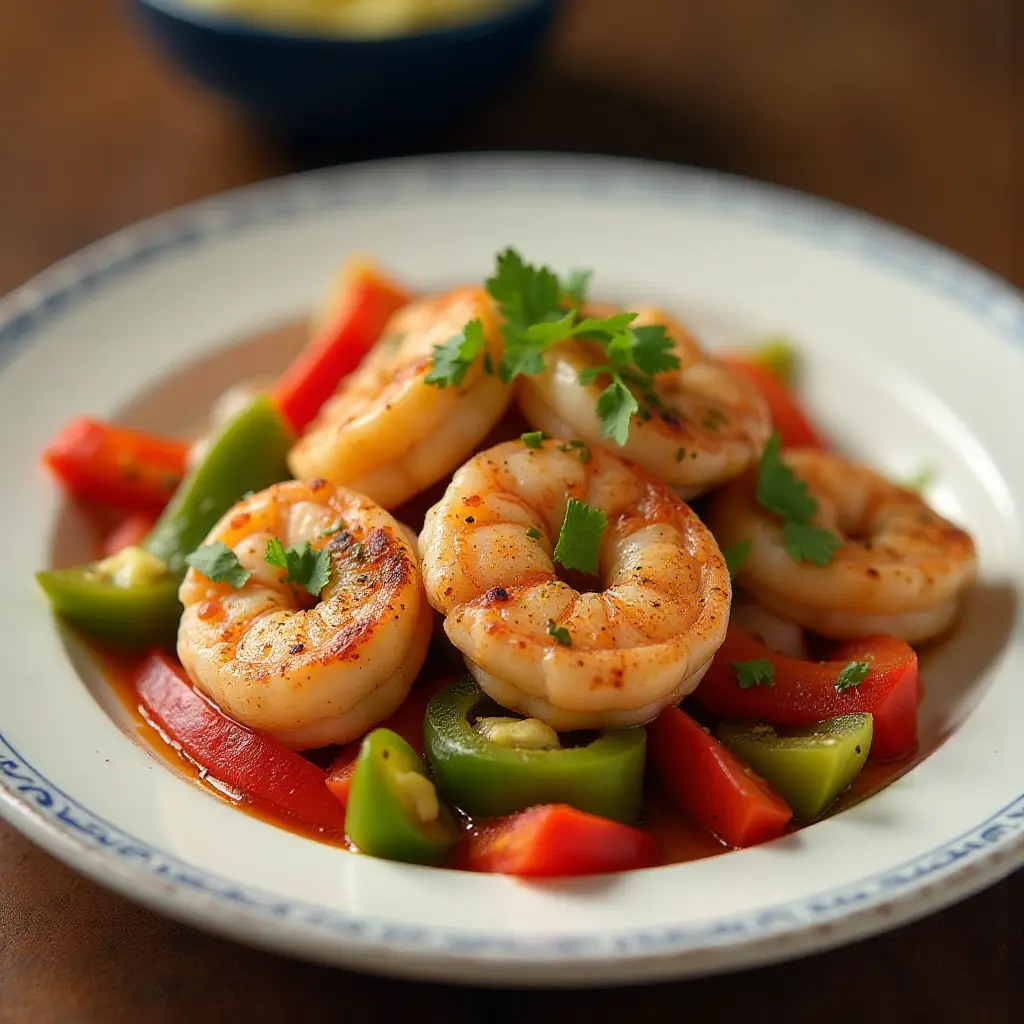 Easy Grilled Shrimp Fajitas