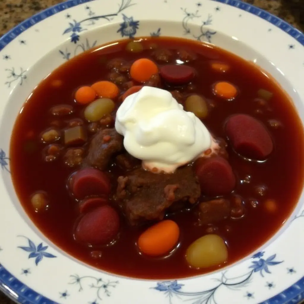Kyera's Hearty Beef Borscht