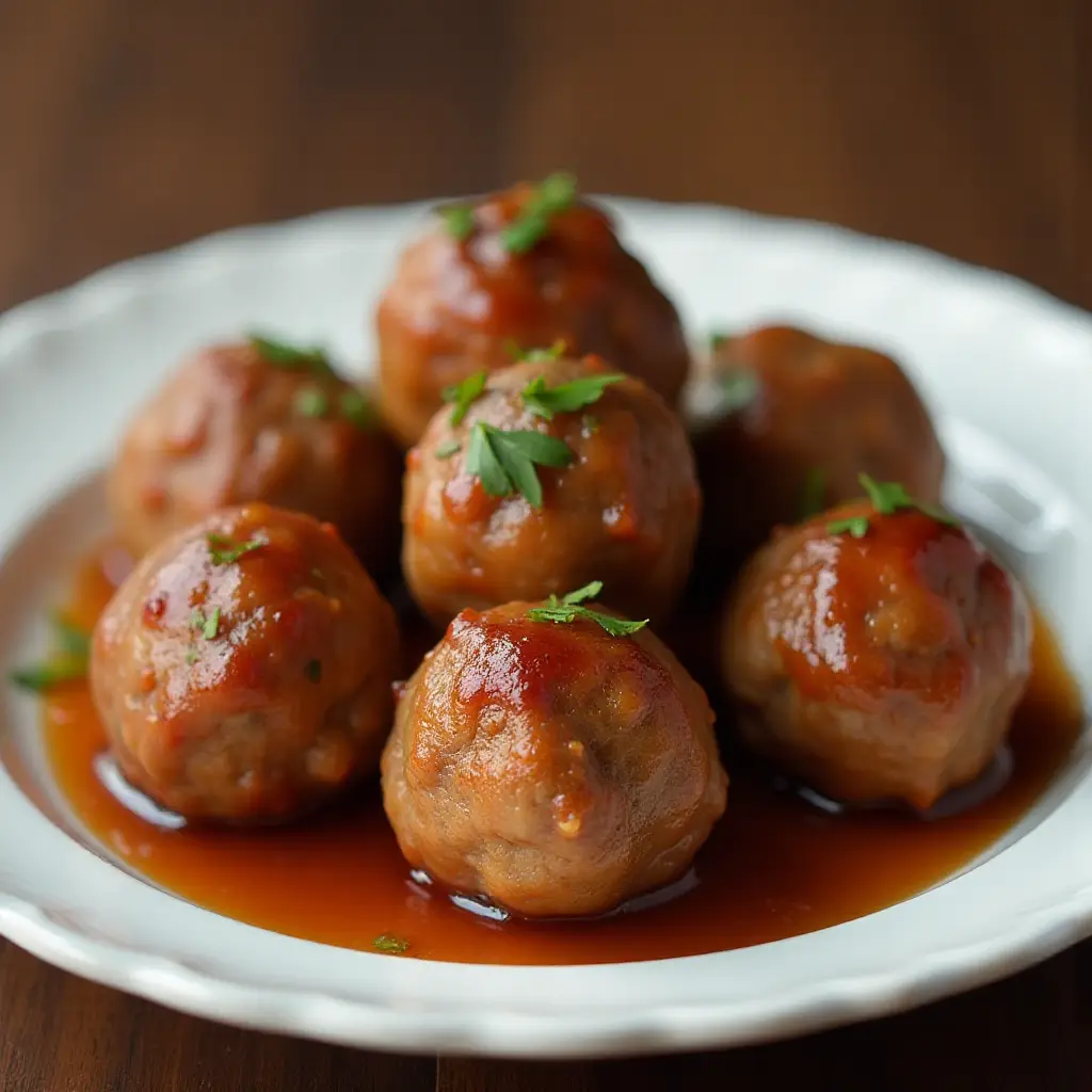 Apple Butter Meatballs