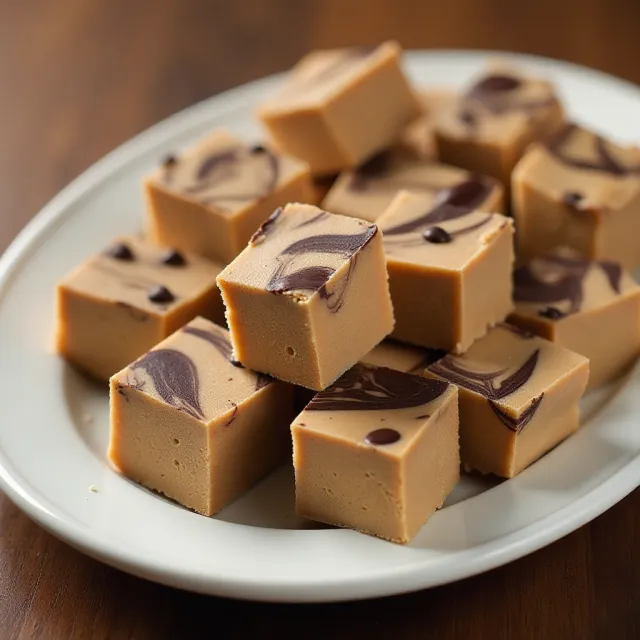 Chocolate Peanut Butter Swirl Fudge