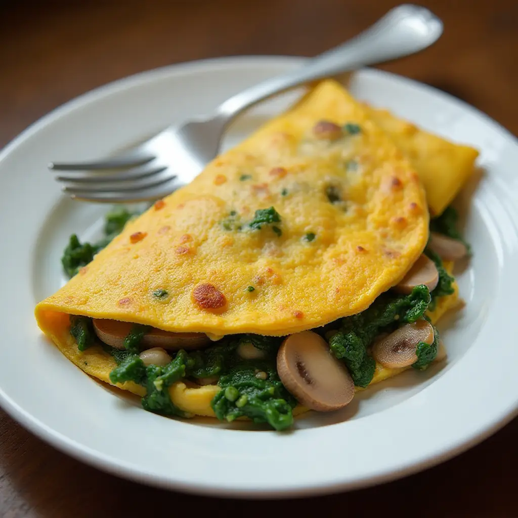 Mushroom Spinach Omelet