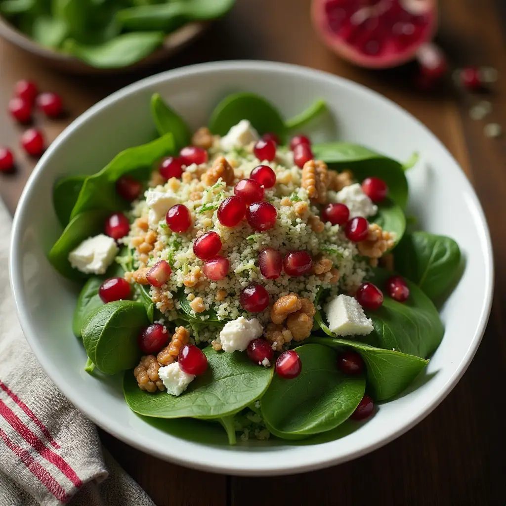 Spinach Pomegranate Salad