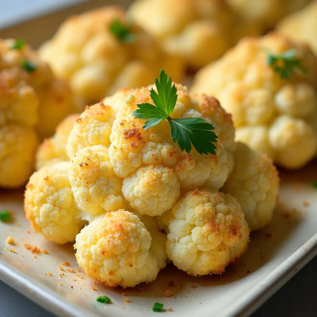 Parmesan-Crusted Smashed Cauliflower