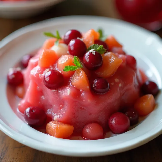 Cranberry Jell-O Salad with Mandarin Oranges