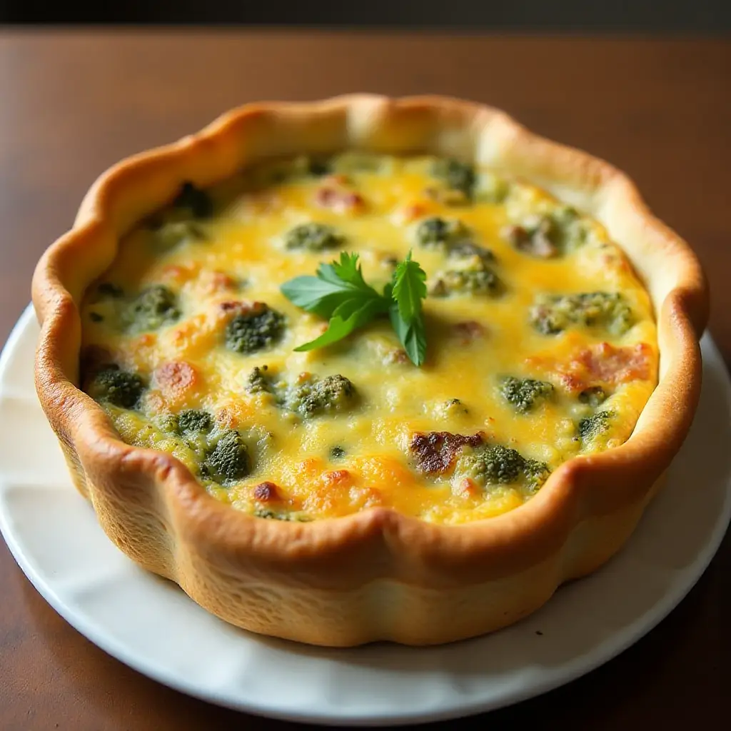 Puff Pastry Ham and Broccoli Quiche