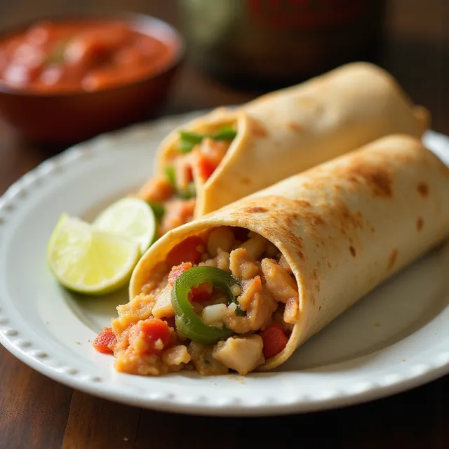Yummy Chicken Burritos