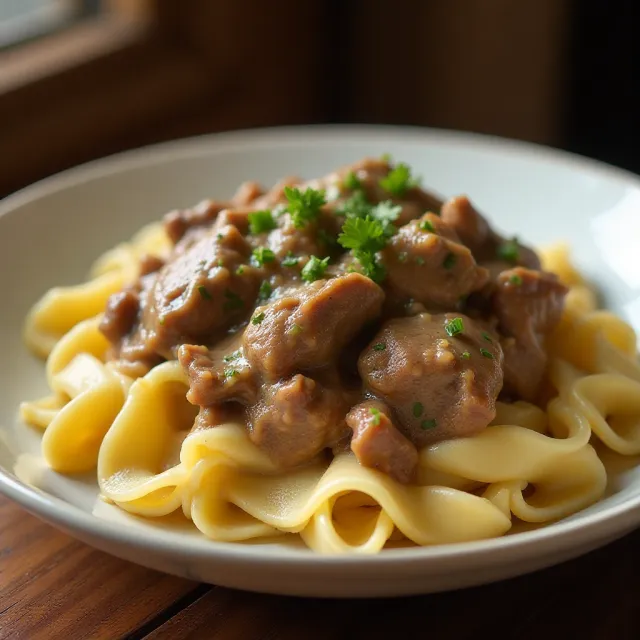 Beef Stroganoff with Steak