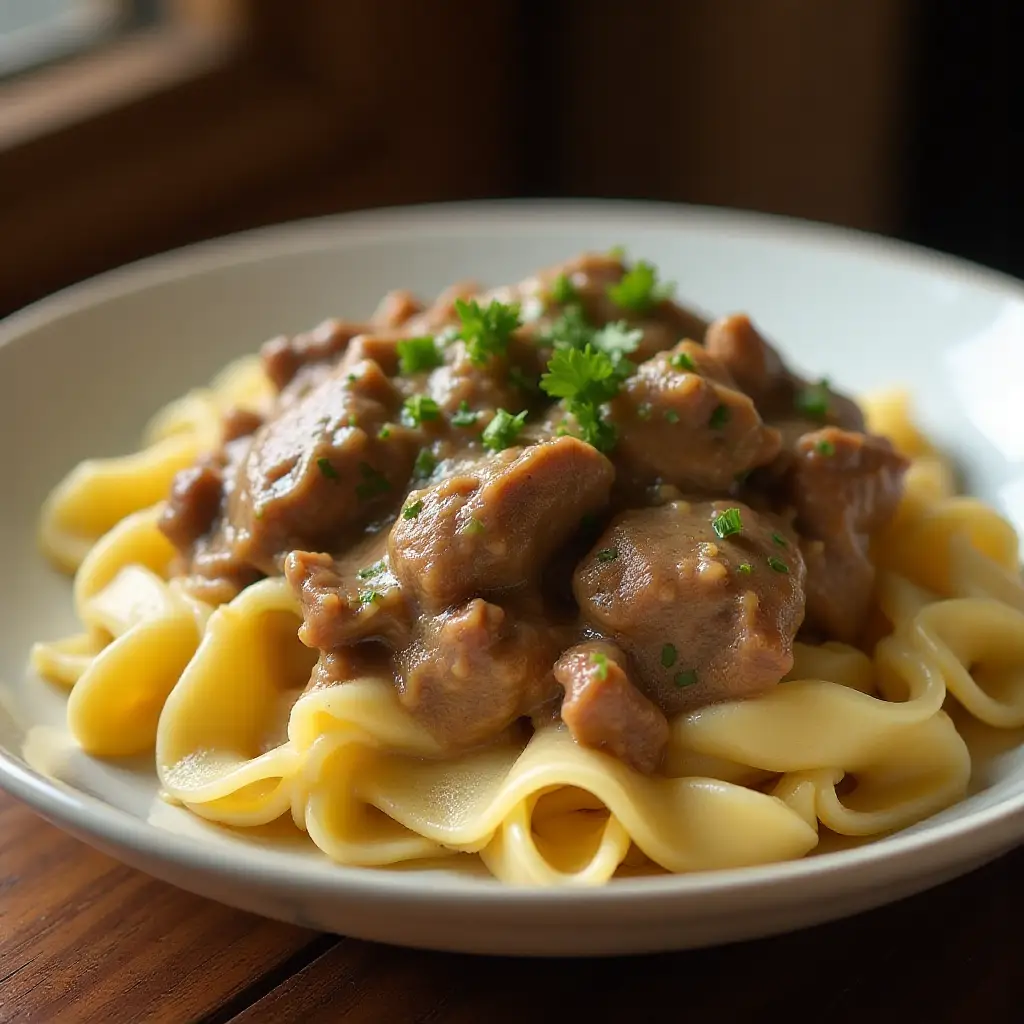 Beef Stroganoff with Steak