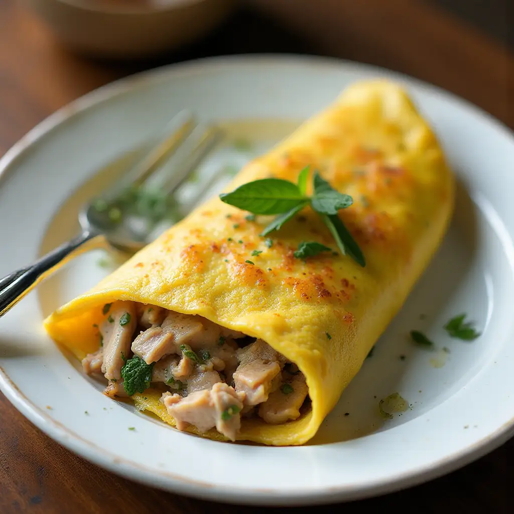 Turkey Filled Omelette