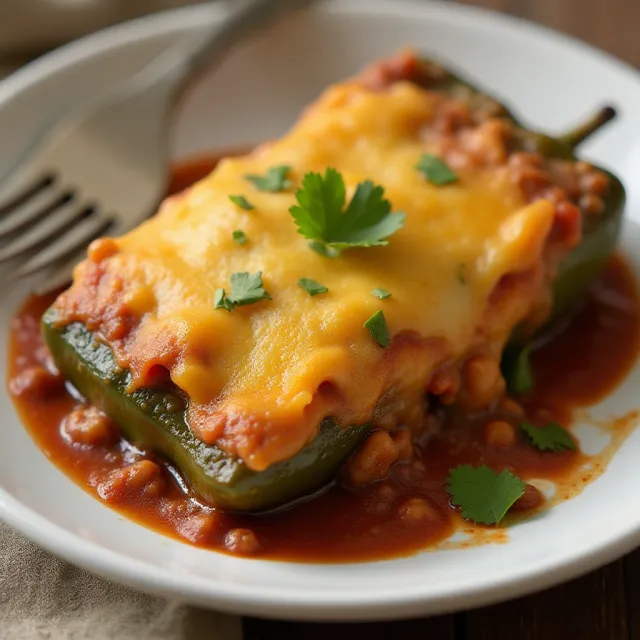 Baked Beef Chiles Rellenos Casserole