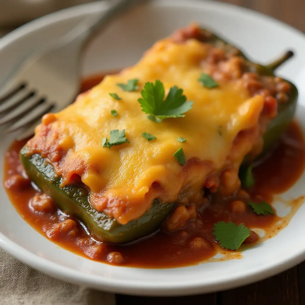 Baked Beef Chiles Rellenos Casserole