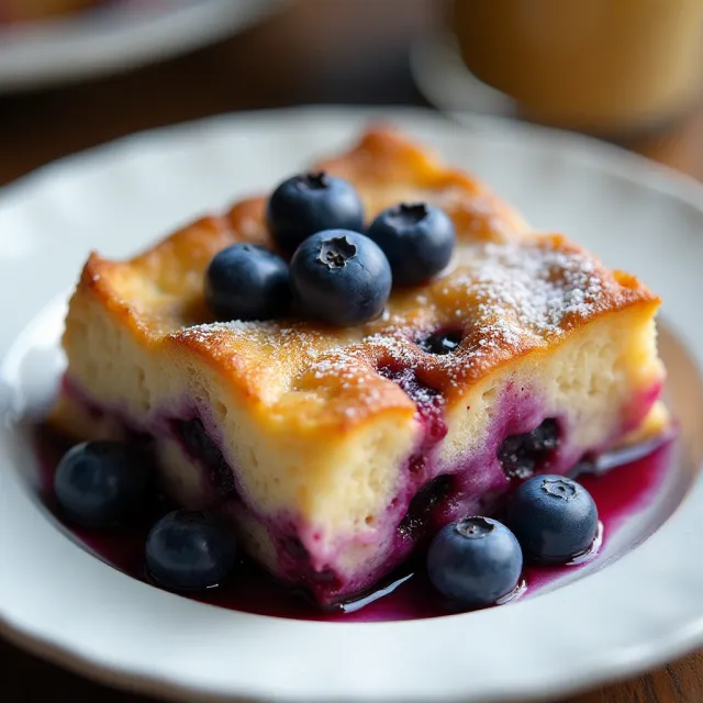 Overnight Blueberry French Toast Casserole