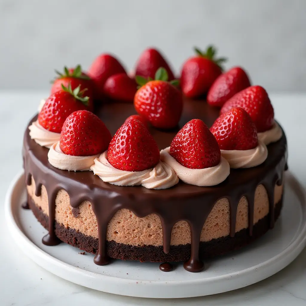 Chocolate Strawberry Cheesecake