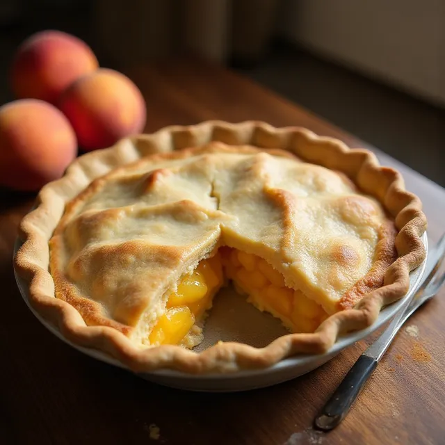 Peach Pie the Old Fashioned Two Crust Way