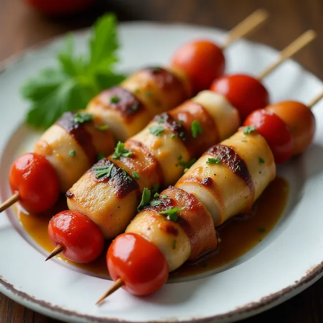 Chicken Scarpariello Skewers