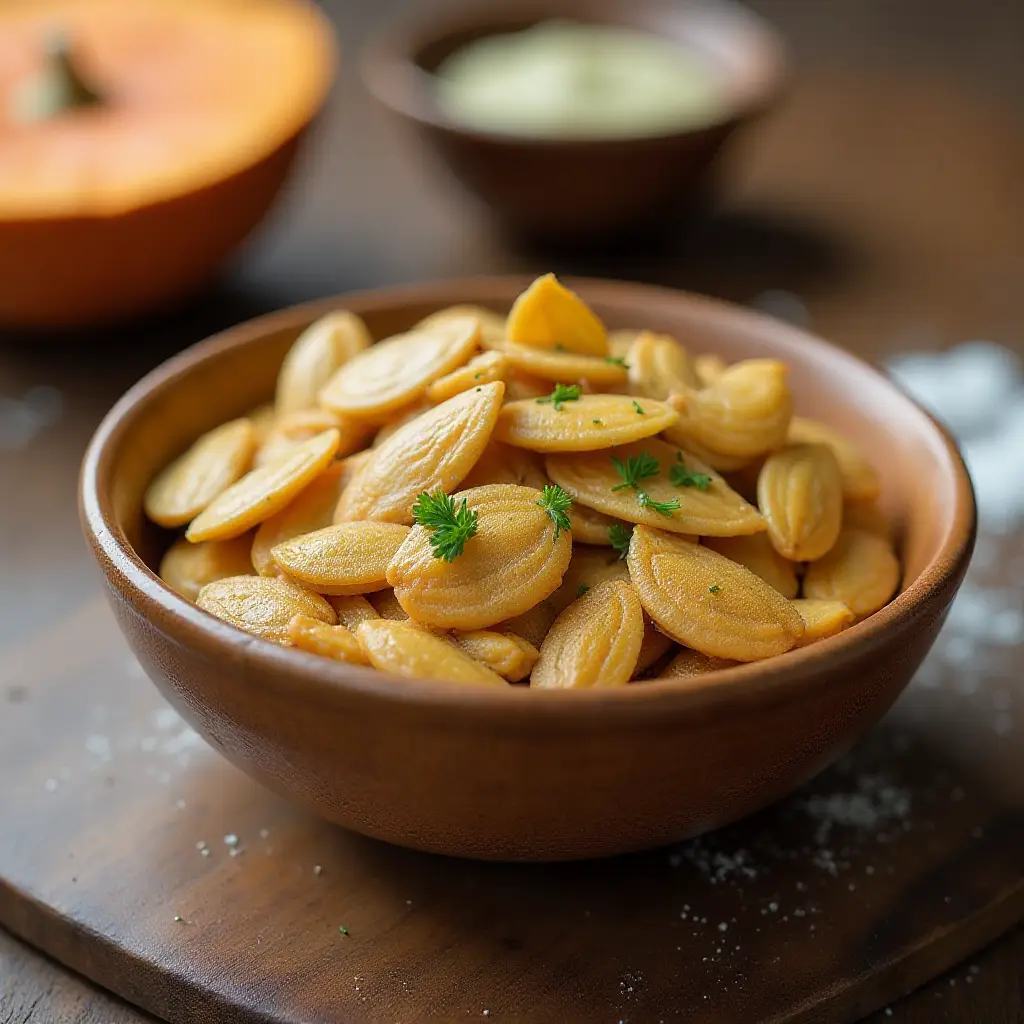 Air Fryer Salt and Vinegar Pumpkin Seeds