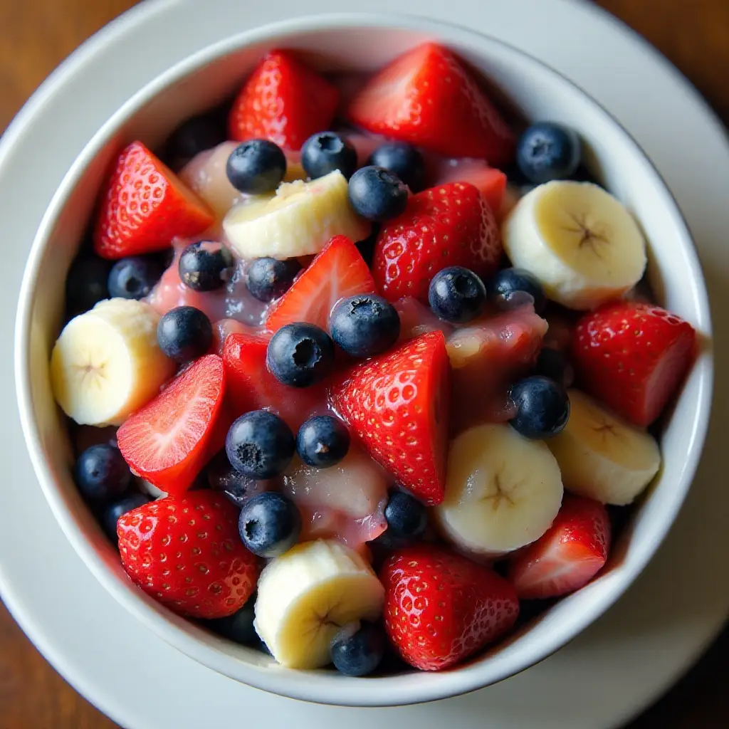 Red, White, and Blueberry Fruit Salad
