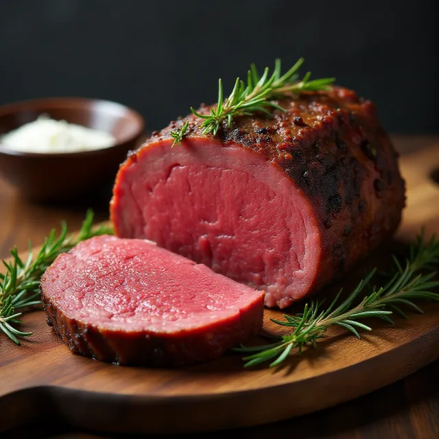 Prime Rib Roast on Charcoal Grill