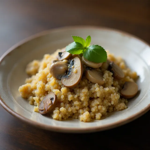 Quinoa with Mushrooms