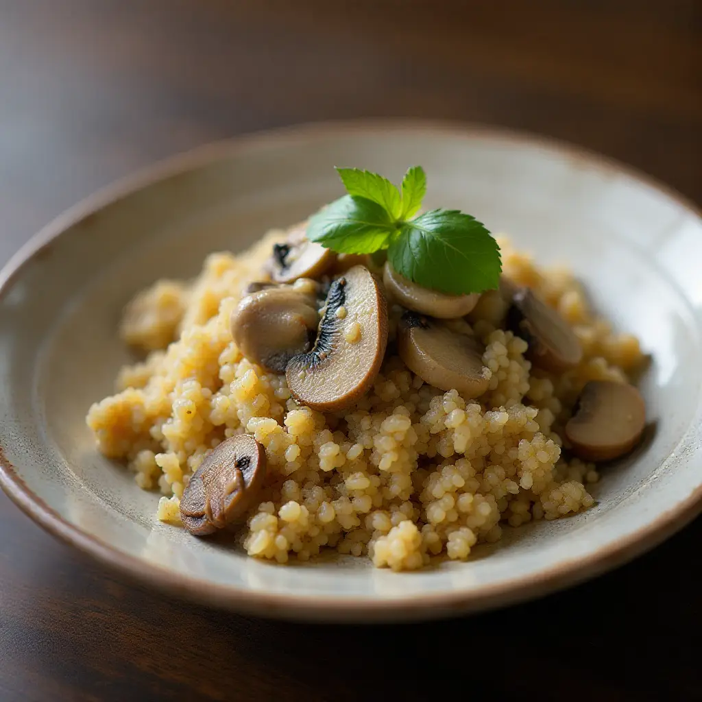 Quinoa with Mushrooms