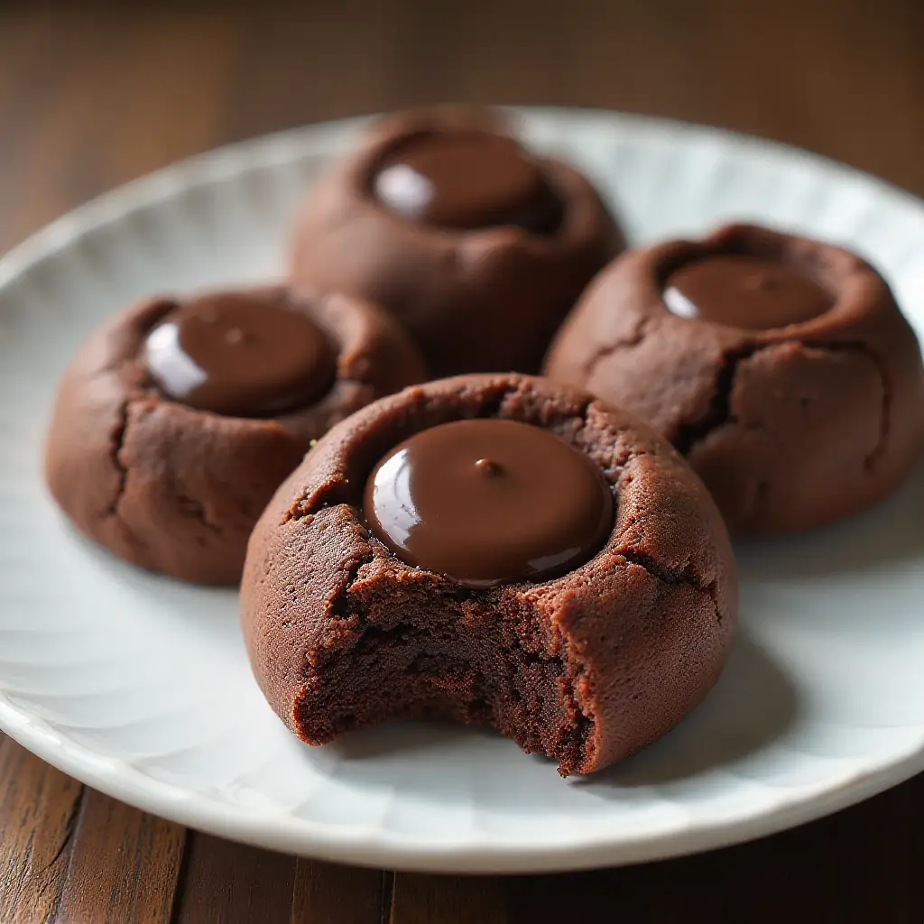 Chocolate Thumbprint Cookies