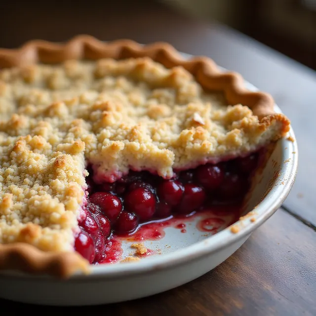 Cherry Pie with Almond Crumb Topping