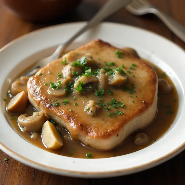 Southern Smothered Pork Chops in Brown Gravy
