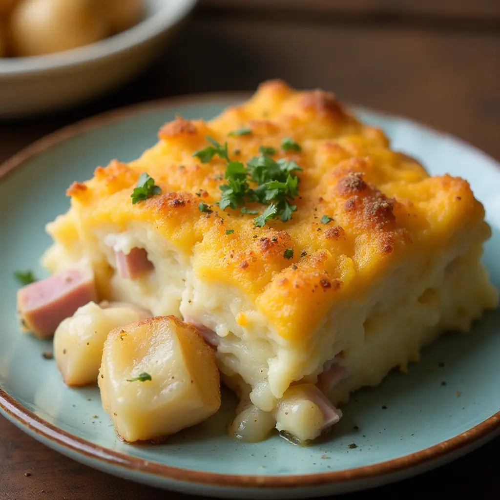 Leftover Ham -n- Potato Casserole