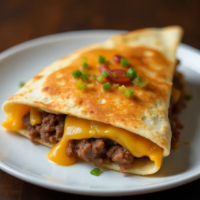 Cheeseburger Quesadilla