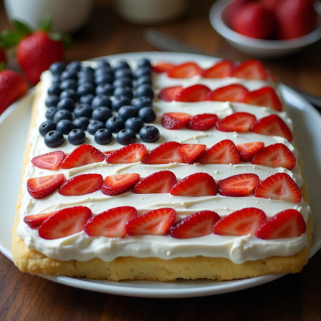 Red, White, and Blue Strawberry Shortcake