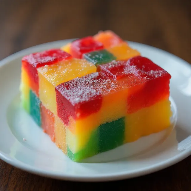 Stained Glass Gelatin Cake